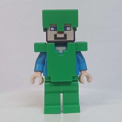 Steve in Bright Green Helmet and Armor