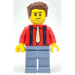 Tailor - Red Torso, Sand Blue Legs, Reddish Brown Hair