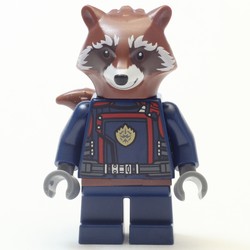 Rocket Raccoon, Dark Blue Outfit, Reddish Brown Fur