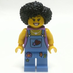Street Musician, Medium Blue Overalls