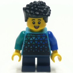 Boy, Medium Azure Torso, Dark Blue Legs
