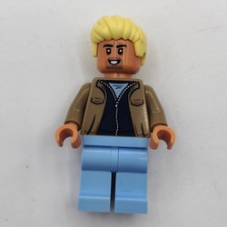 Soccer Fan, Dark Tan Jacket, Bright Light Yellow Hair