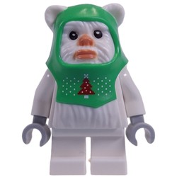 Ewok, White, Bright Green Hood