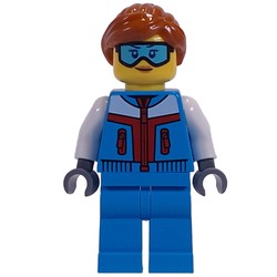 Dark Azure Torso, Dark Azure Legs, Dark Orange Hair, Goggles