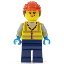 Ground Crew, Vibrant Yellow Safety Vest, Ponytail