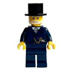 Carriage Driver, Dark Blue Suit, Black Top Hat