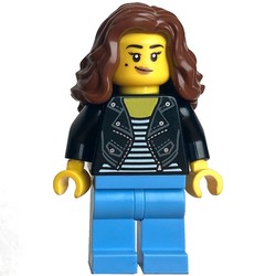 Black Torso, Medium Blue Legs, Reddish Brown Hair