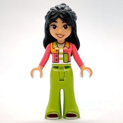 Liann - Lime and Coral Shirt, Lime Pants