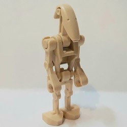 Battle Droid, Two Bent Arms, Light Bluish Grey Clip