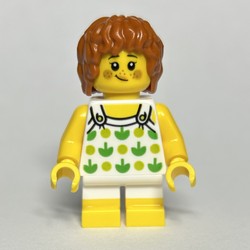 Kid, White Torso, White Legs with Yellow Feet, Dark Orange Hair