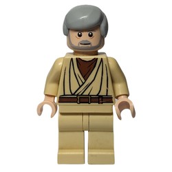 Obi-Wan Kenobi, Old, Tan Robes, Hair, White Pupils, Gray Beard, 3626cpr0638