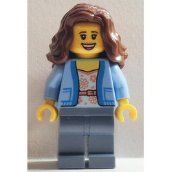 Passenger, Bright Light Blue Torso, Sand Blue Legs, Reddish Brown Hair