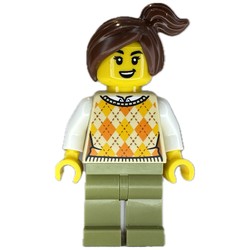 Kiosk Customer, Tan Torso, Olive Green Legs, Reddish Brown Hair