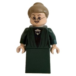 Professor Minerva McGonagall, Dark Green Robes, Dark Tan Hair, Plain Skirt