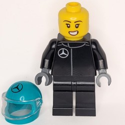 F1 Driver, Mercedes, Black Suit