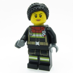 Firefighter, Black Fire Suit, Black Hair