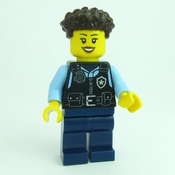 Police Officer, Black Vest, Dark Brown Hair