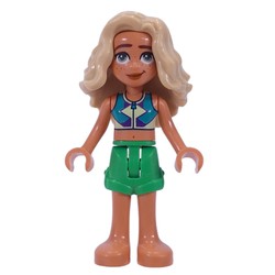 Sage - Dark Azure Top, Bright Green Shorts