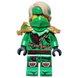 Lloyd, Bright Green Shoulder Armor and Mask, Hair