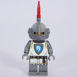 Knight, Female, White Tunic, Helmet with Red Plume