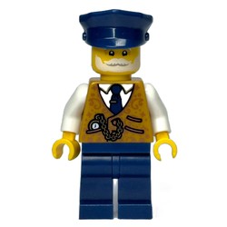 Conductor, Pearl Gold Torso, Dark Blue Legs, Cap