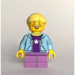 Kid, Bright Light Blue Torso, Medium Lavender Legs, Bright Light Yellow Hair