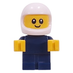Baby, Racer, Dark Blue Body, White Helmet
