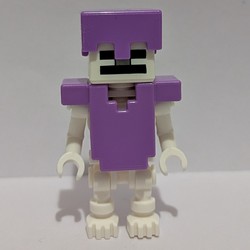 Skeleton, Square Skull, Medium Lavender Helmet and Armor (78132 Torso)
