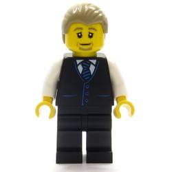Air Traffic Controller, Black Suit, Dark Tan Hair
