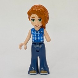 Autumn, Blue Plaid Shirt, Dark Blue Pants