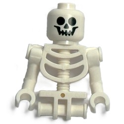 Skeleton, Standard Face, Bent Arms, Vertical Hand Clips, 78132 Torso, No Legs