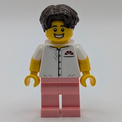 Pizzaria Waiter, White Torso, Warm Pink Legs