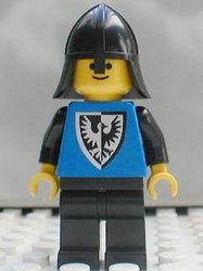Knight (Black Falcon) - Black Legs, Black Hips, Pointed Shield, Neck-Protector