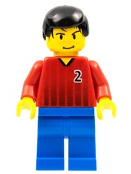 Soccer Player Red Torso, Blue Legs, #2