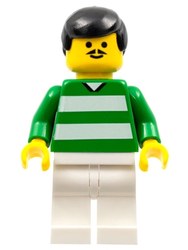 Soccer Player Green Torso, White Legs #4