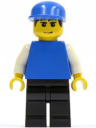 Man - Blue Torso, Black Legs, Blue Cap