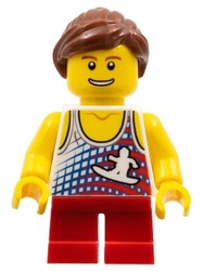 Kid, White Torso, Red Legs, Reddish Brown Hair