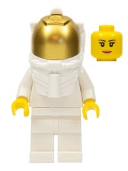 Astronaut - White Torso and Legs, Plain, Gold Visor, Female