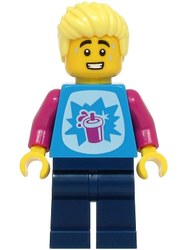Dark Azure Torso, Dark Blue Legs, Bright Light Yellow Hair