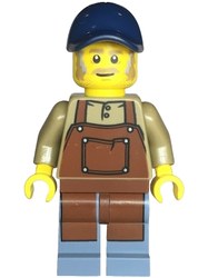 Dark Tan Torso, Sand Blue Legs, Reddish Brown Apron, Dark Blue Cap