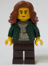 General Store Customer, Dark Green Torso, Dark Brown Legs, Reddish Brown Hair