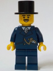General Store Customer, Dark Blue Suit, Black Top Hat