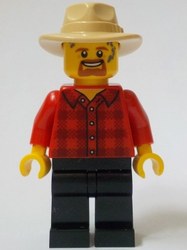 General Store Customer, Red Torso, Black Legs, Tan Hat