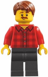 Red Torso, Pearl Titanium Legs, Reddish Brown Hair