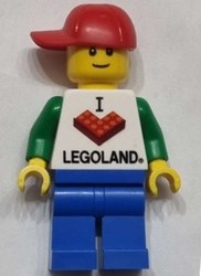 LEGOLAND Visitor, White Torso, Blue Legs, Red Cap