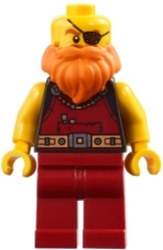 Blacksmith, Black Torso, Dark Red Legs, Orange Beard