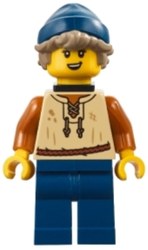 Fish Merchant, Dark Tan Torso, Dark Blue Legs, Dark Blue Hat