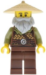 Man, Reddish Brown Torso, Legs, Tan Hat, Light Bluish Grey Beard