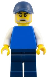 Blue Torso, Dark Blue Legs, Dark Blue Cap