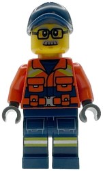 Lifeguard, Reddish Brown Torso, Dark Blue Legs, Dark Blue Cap